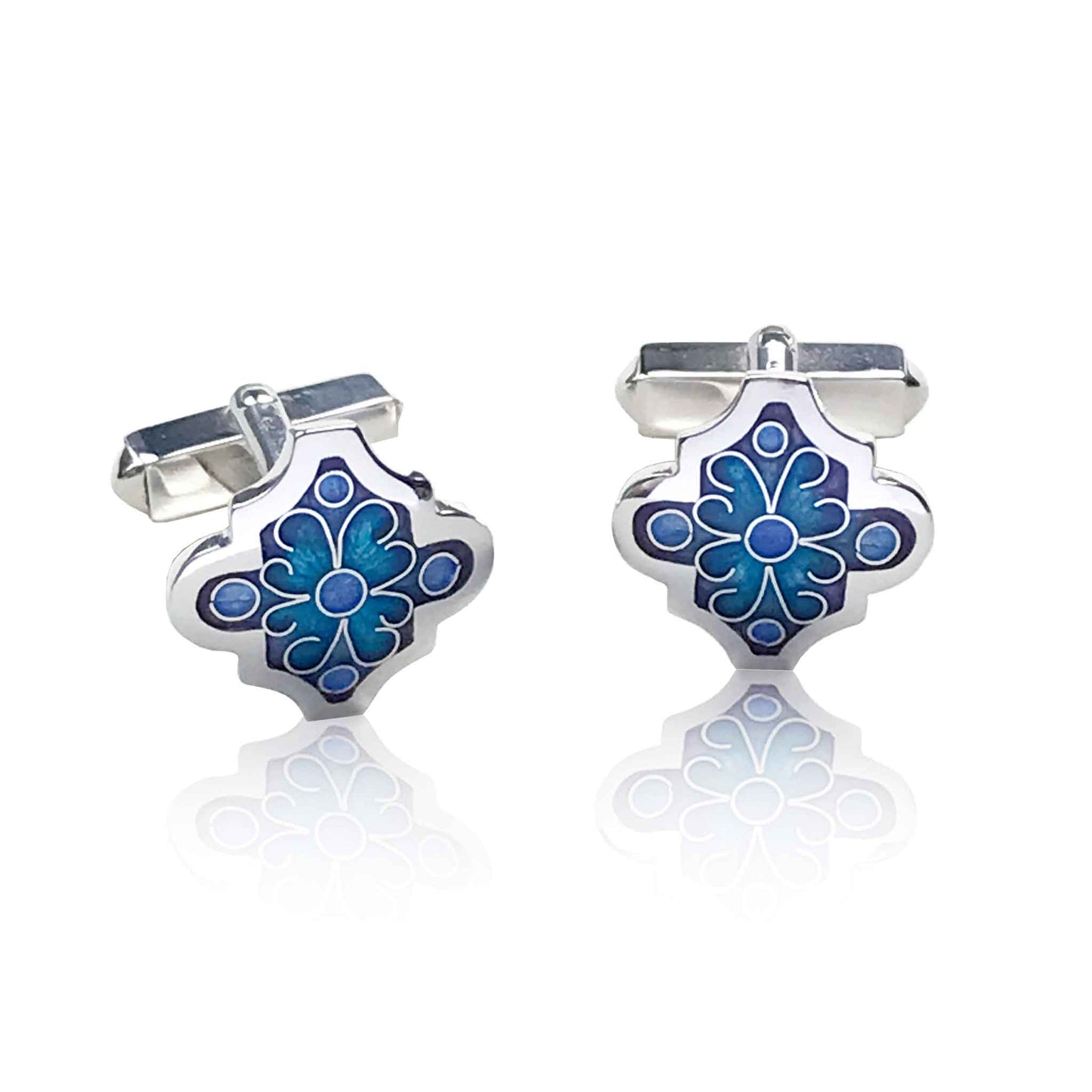 Persian Blue Silver Cufflinks
